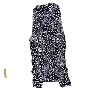 Express sleeveless dress career ruffle top